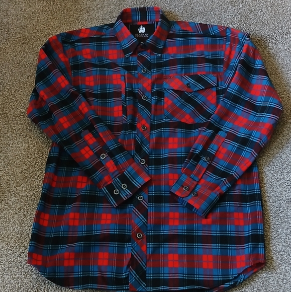Duluth Trading Co Alaskan Hardgear Casual Flannel Shirt Men's Size Medium - Picture 1 of 4